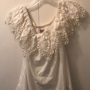 Off the shoulder lace top